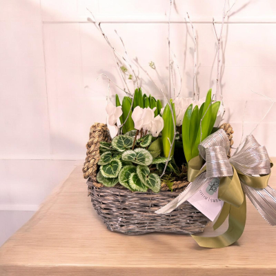 White Winter Basket Product Image